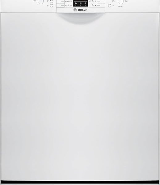 غسالة صحون قائمة بذاتها من السلسلة 2، 60 سم، لون أبيض، فائقة الهدوء، مزودة برف قابل للتعديل مع تقنية اكسترا دراي، هندسة ألمانية من بوش